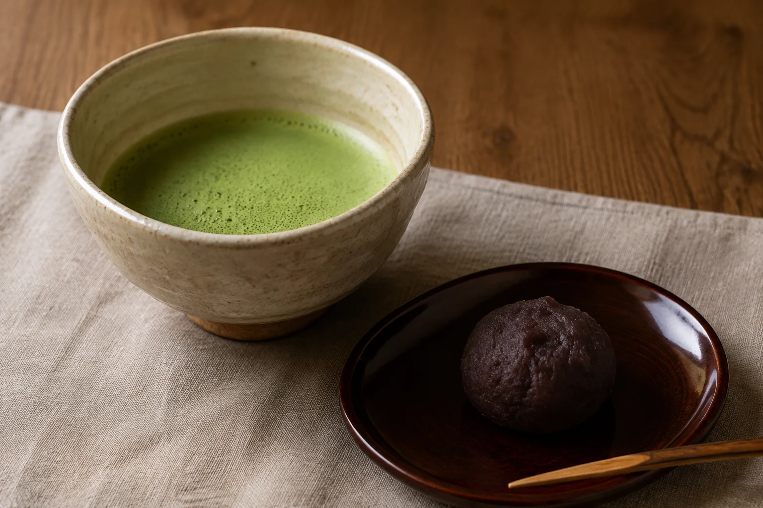 抹茶と和菓子を楽しむひとときのイメージ